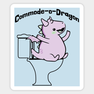 Komodo Commode-O Dragon, funny visual pun Magnet